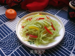彩椒拌莴笋丝的做法步骤：8
