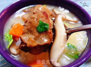 香菇排骨粥的做法步骤：11