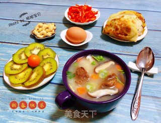 香菇排骨粥的做法步骤：15