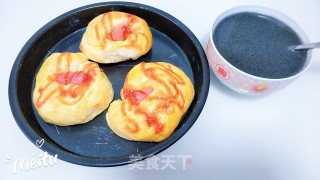 烤肠小面包的做法步骤：8