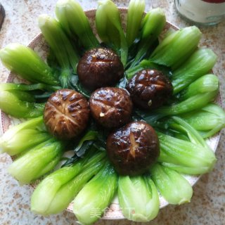 香菇扒油菜的做法步骤：7