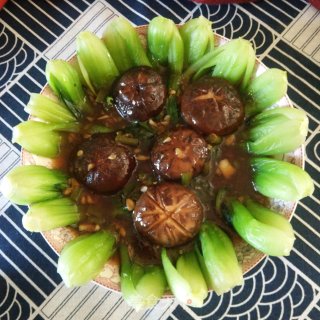 香菇扒油菜的做法步骤：9