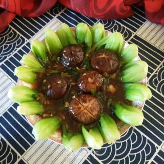 香菇扒油菜的做法步骤：11