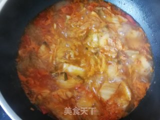 泡菜金针菇煮粉条的做法步骤：12