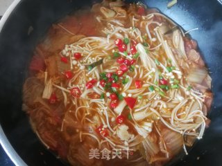 泡菜金针菇煮粉条的做法步骤：15