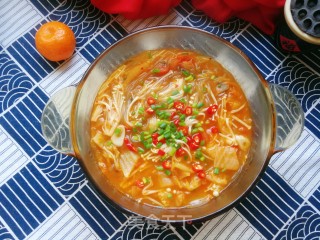 泡菜金针菇煮粉条的做法步骤：17
