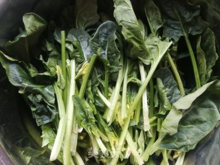 菠菜拌粉皮的做法步骤：1