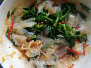菠菜拌粉皮的做法步骤：9