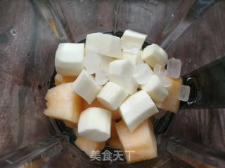 哈蜜瓜山药米浆的做法步骤：5