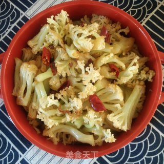 爆炒有机花菜的做法步骤：6