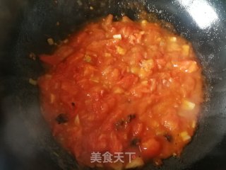 西红柿菜芯南瓜剪刀面的做法步骤：9