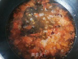 西红柿菜芯南瓜剪刀面的做法步骤：11