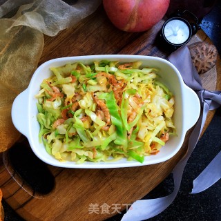对虾干炒包菜的做法步骤：9