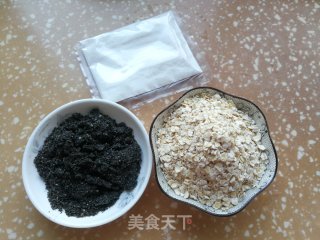 燕麦芝麻葛粉羹的做法步骤：1
