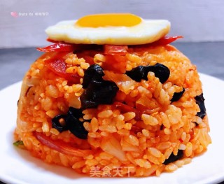 #腊味#腊肠辣白菜炒饭的做法步骤：12