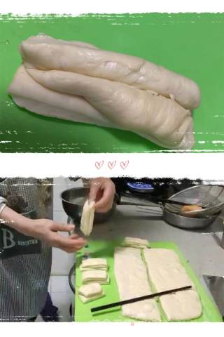 居家版油条的做法步骤：5