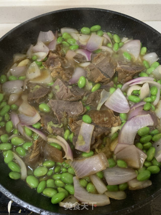 豆子洋葱烧牛肉的做法步骤：4