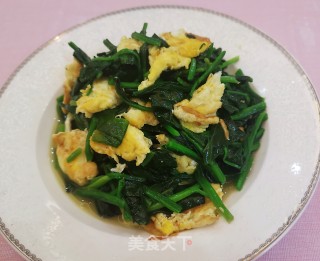 鸡蛋炒菠菜的做法步骤：12