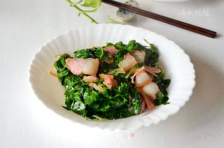 草头炒腊肉的做法步骤：7