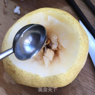 冰糖枸杞蒸雪梨的做法步骤：4