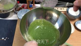 简易抹茶蜜豆小蛋糕-微波炉版的做法步骤：6