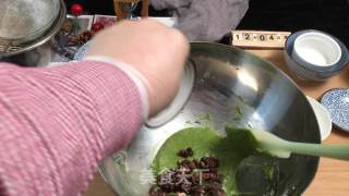 简易抹茶蜜豆小蛋糕-微波炉版的做法步骤：9