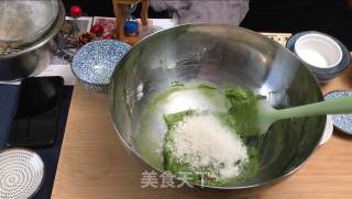简易抹茶蜜豆小蛋糕-微波炉版的做法步骤：10