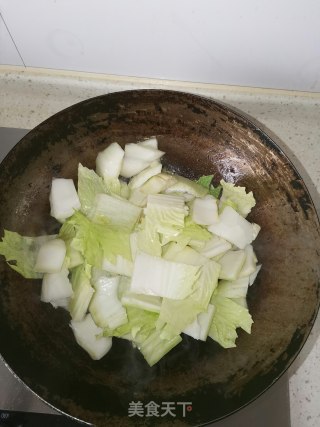 白菜烧冻豆腐的做法步骤：5