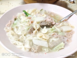 牛腩萝卜蝴蝶面的做法步骤：5