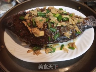冬菜豉汁蒸罗非鱼的做法步骤：9
