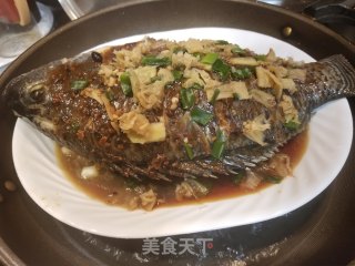 冬菜豉汁蒸罗非鱼的做法步骤：10