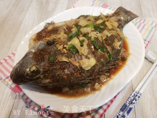 冬菜豉汁蒸罗非鱼的做法步骤：11