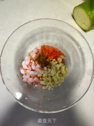西葫芦虾仁饼的做法步骤：5