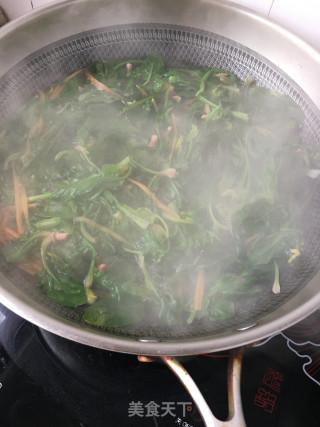 “清肠食谱”腊八蒜麻汁菠菜的做法步骤：4