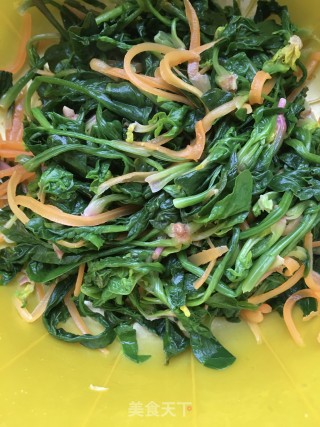 “清肠食谱”腊八蒜麻汁菠菜的做法步骤：6