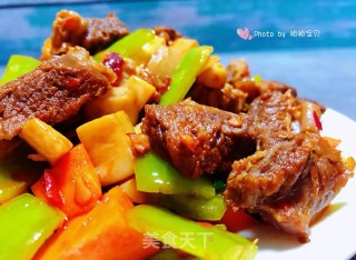 杏鲍菇炒牛肉的做法步骤：12