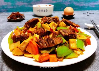 杏鲍菇炒牛肉的做法步骤：13