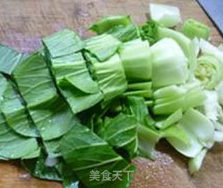 红烧肉青菜年糕汤的做法步骤：5