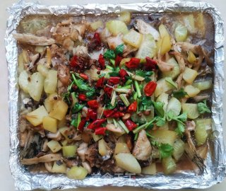 家庭版烤三文鱼头的做法步骤：12