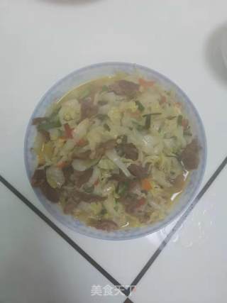 大白菜炒牛肉的做法步骤：8