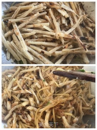 土豆丝炒饼的做法步骤：3