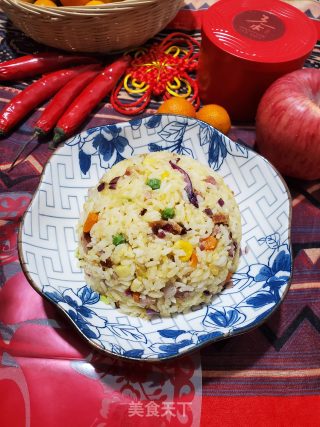 香肠时蔬炒饭的做法步骤：9