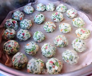 #腊味#腊肠豆腐时蔬丸的做法步骤：10