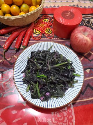 蒜末炒紫背菜的做法步骤：5