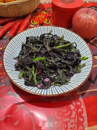 蒜末炒紫背菜的做法步骤：6