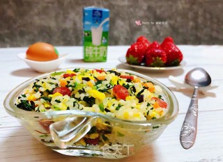 #腊味#腊肠芹叶蛋炒饭的做法步骤：13