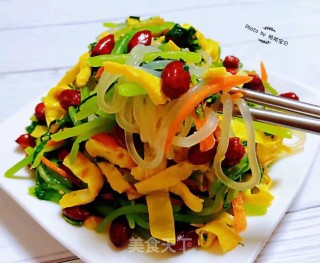 茼蒿凉拌合菜的做法步骤：15