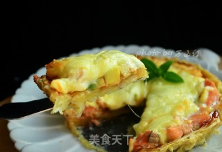 三文鱼土豆丝披萨的做法步骤：13