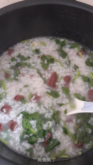 西洋菜猪红粥的做法步骤：7