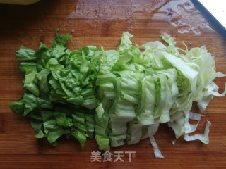 生菜拌人造肉的做法步骤：4